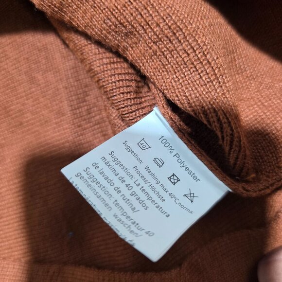 Ekouaer Womens‎ XL Knit Pajama Lounge Top Rust Orange Pullover NWT - Picture 6 of 8
